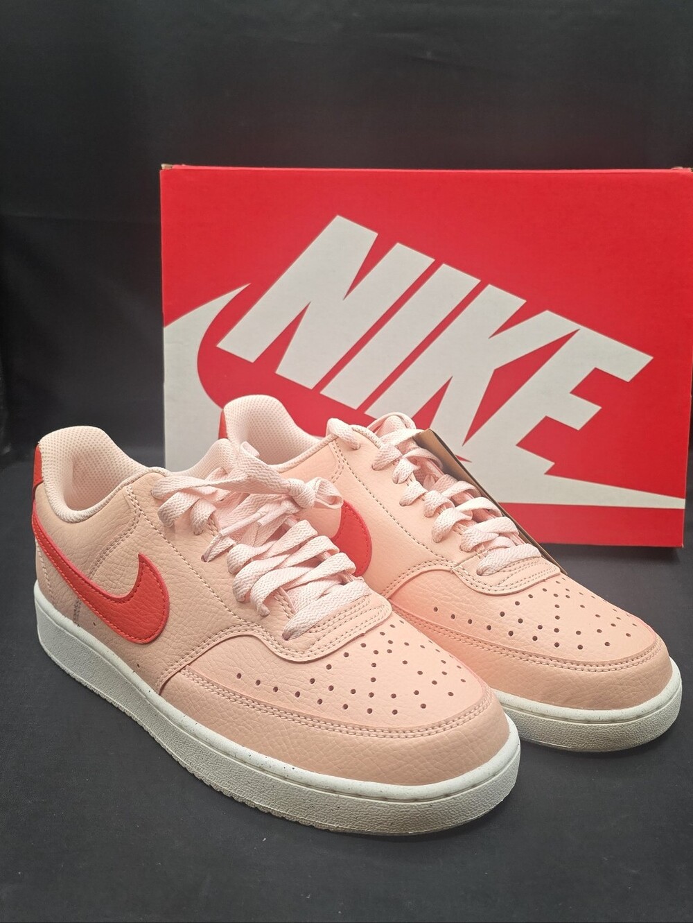 Nike Court Vision Low Sneakers Washed Coral Picante Red